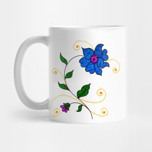 blue flower Mug